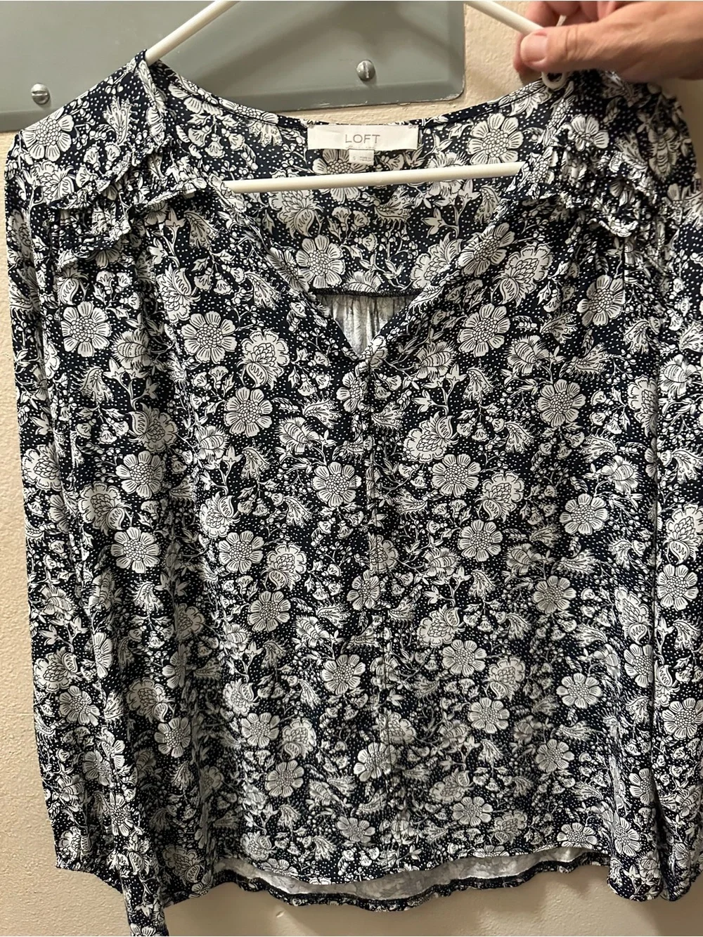 LOFT blouse navy